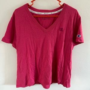 Champion Barbie Pink V-Neck T-shirt